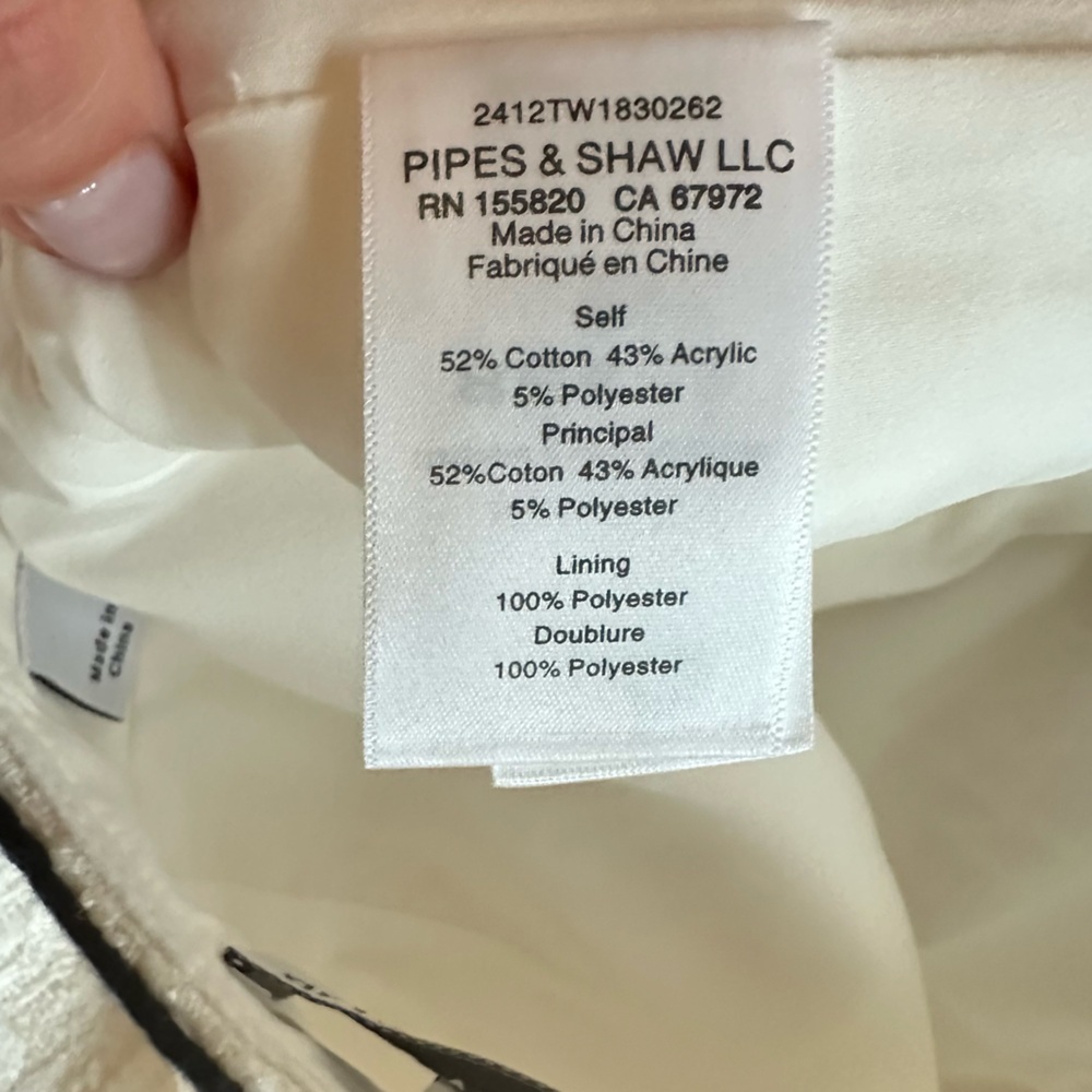 VERONICA BEARD Ohemia Cotton-blend Tweed Mini Skirt Size 4 White NWOT - Picture 4 of 9